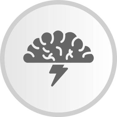 Beyin Fırtınası Gri Çember Simgesi