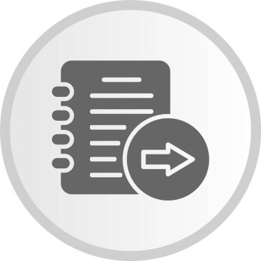 Notlar Gri Çember Simgesi