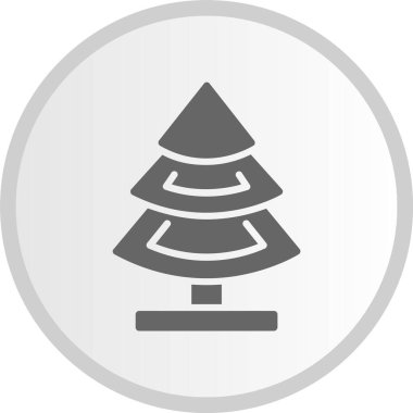 Ağaç Kabartma Çemberi Gri Simgesi