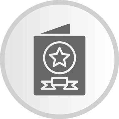 Tebrik kartı sembolü Gri Çember Simgesi