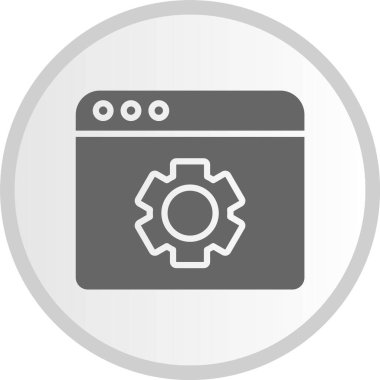 Web Tarayıcı Kabartma Çemberi Gri Simgesi