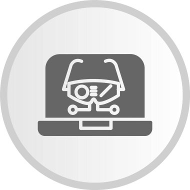 Gözlükler Çember Gri Simge