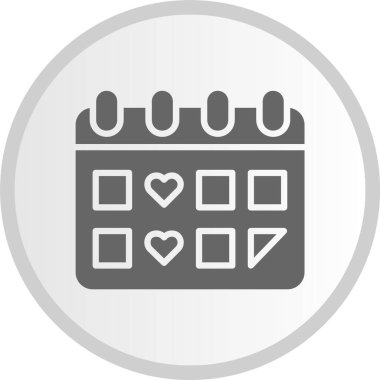 Takvim Gri Çember Simgesi