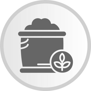 Çuval Kabartma Çemberi Gri Simgesi