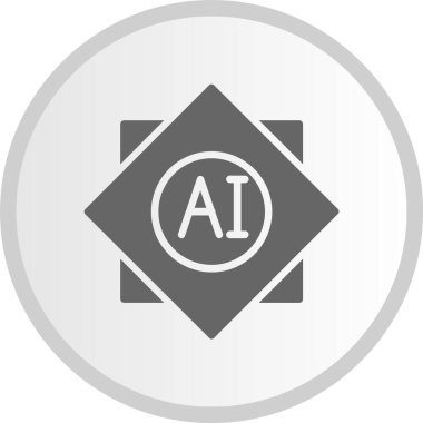 Yapay Kabartma Çember Gri Simge