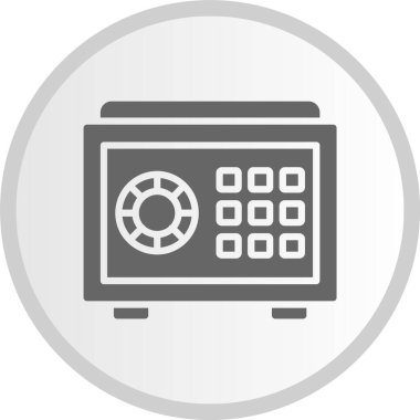 Güvenli Kabartma Gri Çember Simgesi