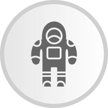 Astronot Takım Elbisesi Gri Çember Simgesi