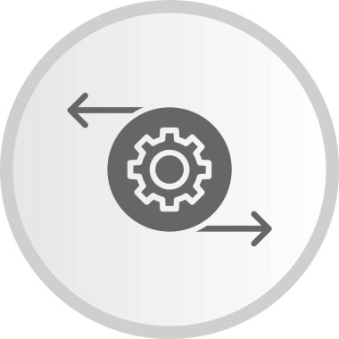 Bütünleşme Kabartması Gri Çember Simgesi