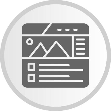 Web Tasarımı Gri Çember Simgesi