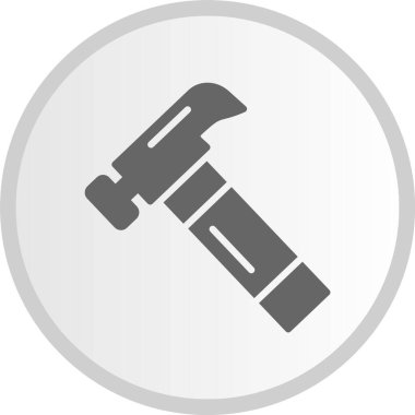 Çekiç Kabartma Çemberi Gri Simgesi