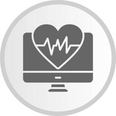 Tıbbi Rapor Gri Çember Simgesi