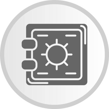 Kasa Kalıbı Gri Çember Simgesi