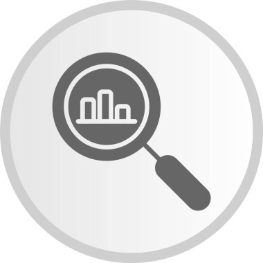 Analitik Kabartma Çemberi Gri Simgesi