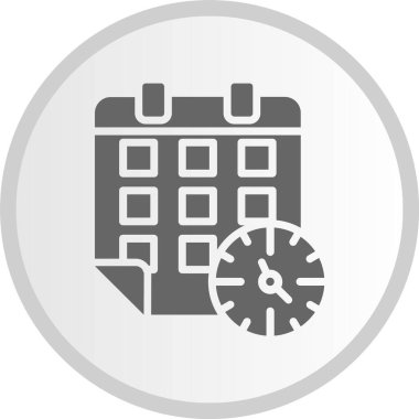 Zaman Çizelgesi Gri Çember Simgesi