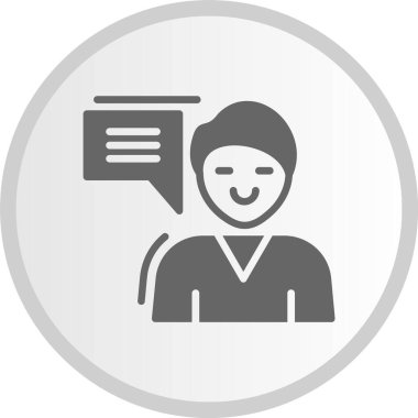 Geribildirim Gri Çember Simgesi