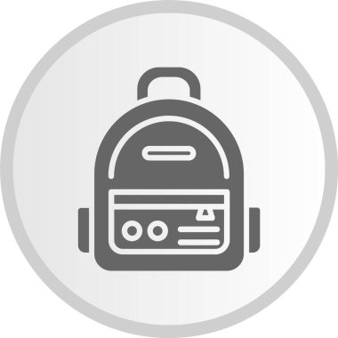 Sırt çantası Gri Çember Simgesi