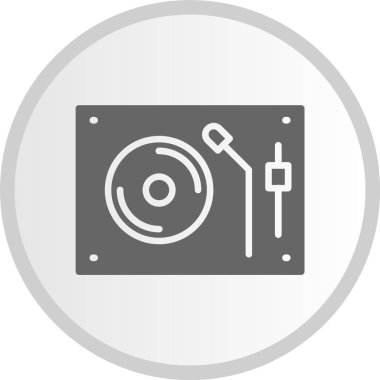 Döner Tablo Gri Çember Simgesi