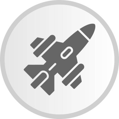 Jet Kabartma Çemberi Gri Simgesi