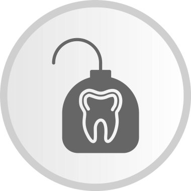 Diş ipi Çemberi Gri Simgesi