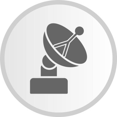 Anten Kabartma Çemberi Gri Simge