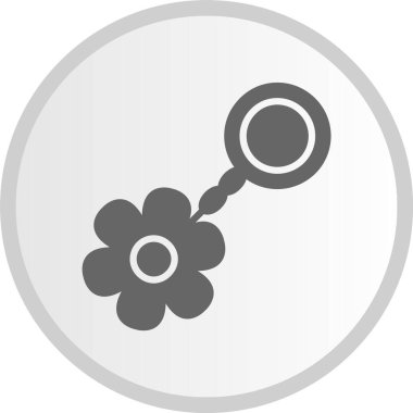 Anahtarlık Kabartma Çemberi Gri Simge