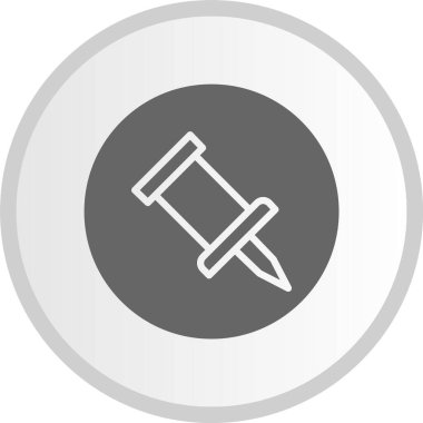 Pin Kabartması Çember Gri Simge