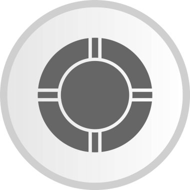 Güvenlik Kalıbı Gri Çember Simgesi