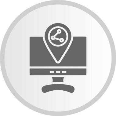 Konumu Paylaş Gri Çember Simgesi