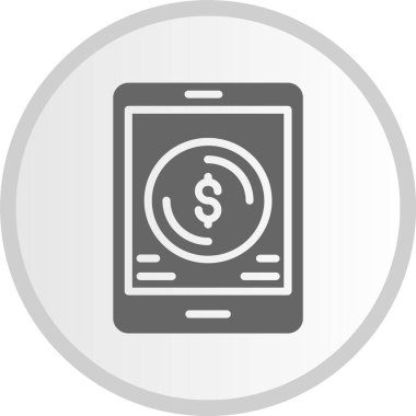 Sekme Kabartması Gri Çember Simgesi