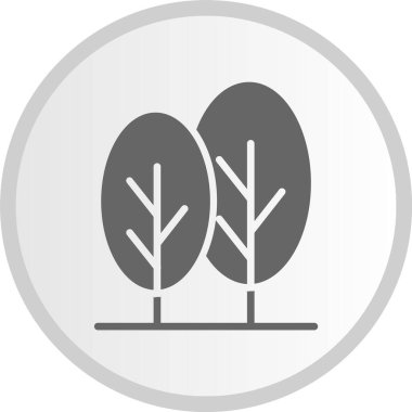 Ağaç Kabartma Çemberi Gri Simgesi