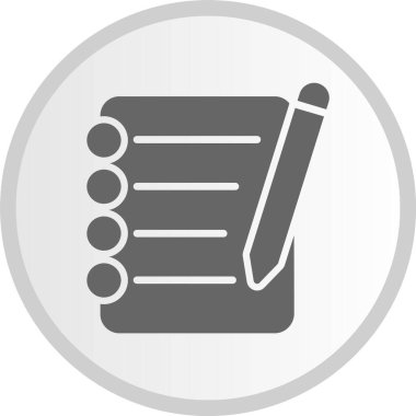 Gri Çember Simgesi Yazılıyor