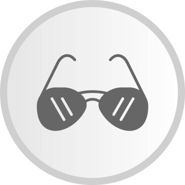 Gözlükler Çember Gri Simge