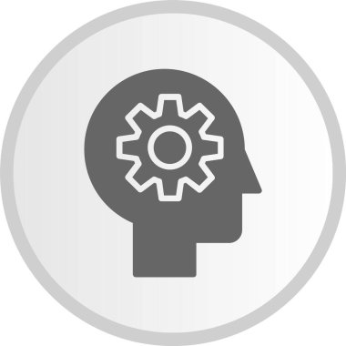 Zihin Kabartma Çemberi Gri Simgesi