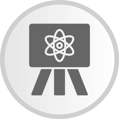 Fizik Kabartma Çemberi Gri Simgesi