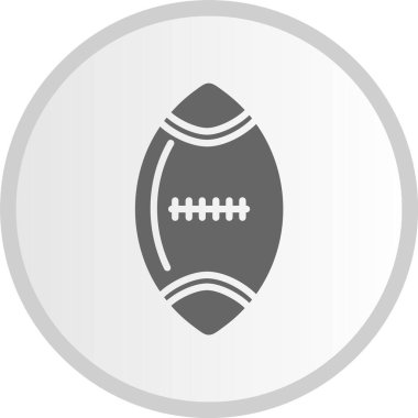 Rugby Kabartma Çemberi Gri Simgesi