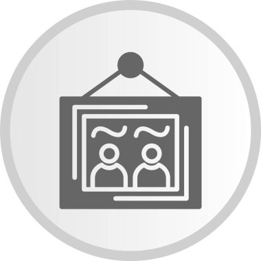 Fotoğraf Çerçevesi Gri Çember Simgesi