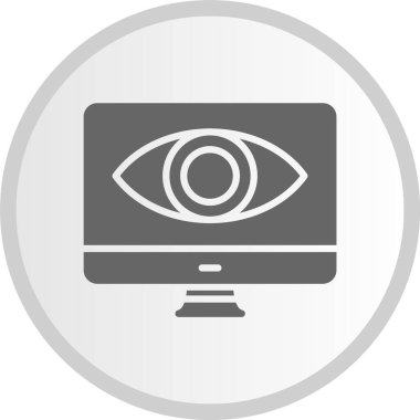 Göz Kabartması Çemberi Gri Simgesi