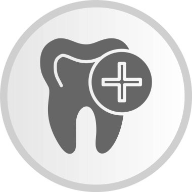 Diş Kabartma Çemberi Gri Simgesi