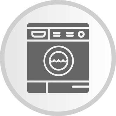 Çamaşır Makinesi Kabartma Çemberi Gri Simge