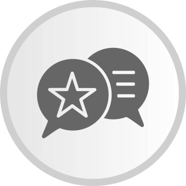 Konuşma Baloncuğu Kabartma Çemberi Gri Simgesi