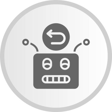 Otomatik Yanıtla Kabartma Çemberi Gri Simge