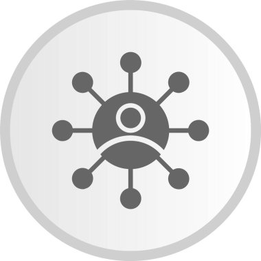 Gri Çember Kişi Simgesi