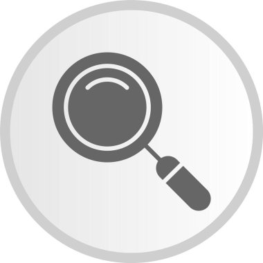 Büyüteç Kabartma Çemberi Gri Simgesi