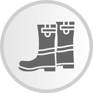 Ayakkabı Kabartması Çember Gri Simge