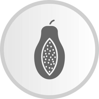 Papaya Kabartma Çemberi Gri Simgesi