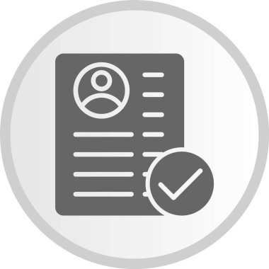 Onaylanmış Kabartma Çemberi Gri Simgesi