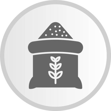 Un Kabartması Gri Çember Simgesi