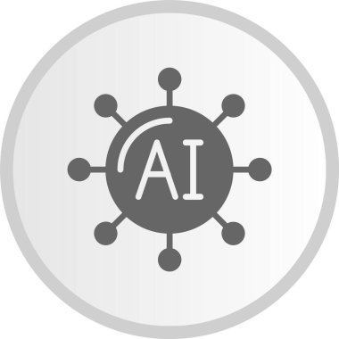 Yapay Kabartma Çember Gri Simge