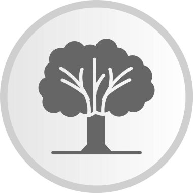 Ağaç Kabartma Çemberi Gri Simgesi
