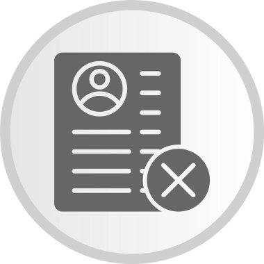 Reddedilmiş Kabartma Çemberi Gri Simgesi